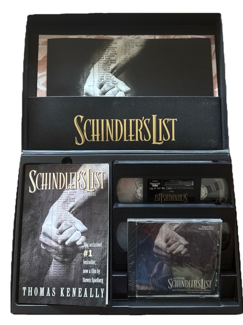 Schindler’s List Limited Edition Gift Set VHS Book CD Soundtrack Spielberg